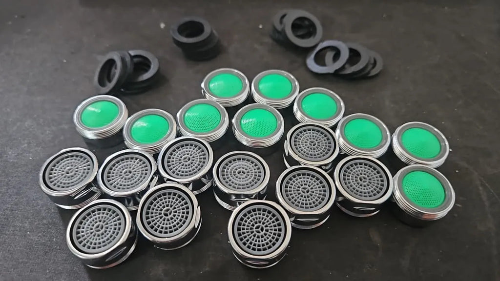 Aireador He De 24mm Universal Con Goma 15 Unidades Plateado Cromado