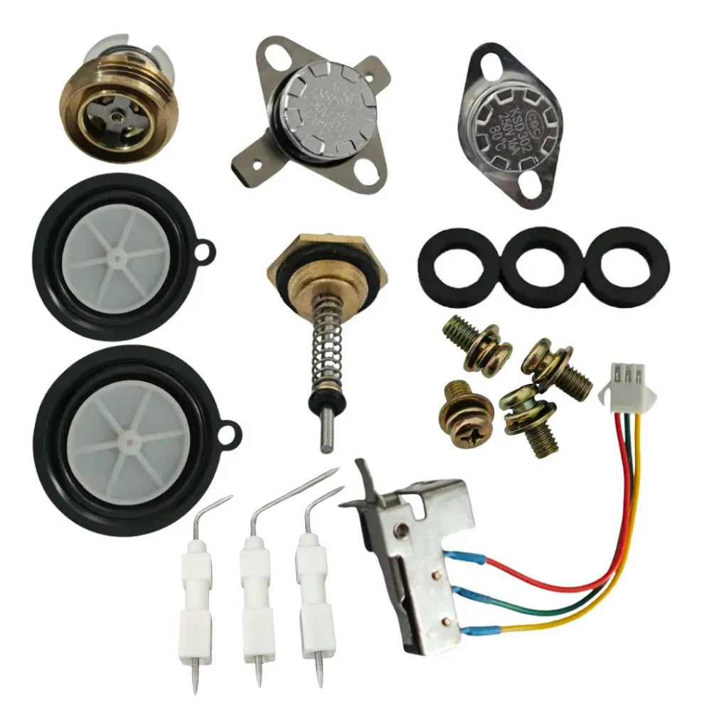 Kit Mantención Con Bujias Calefon Rheem Mv Rh 10 Lts